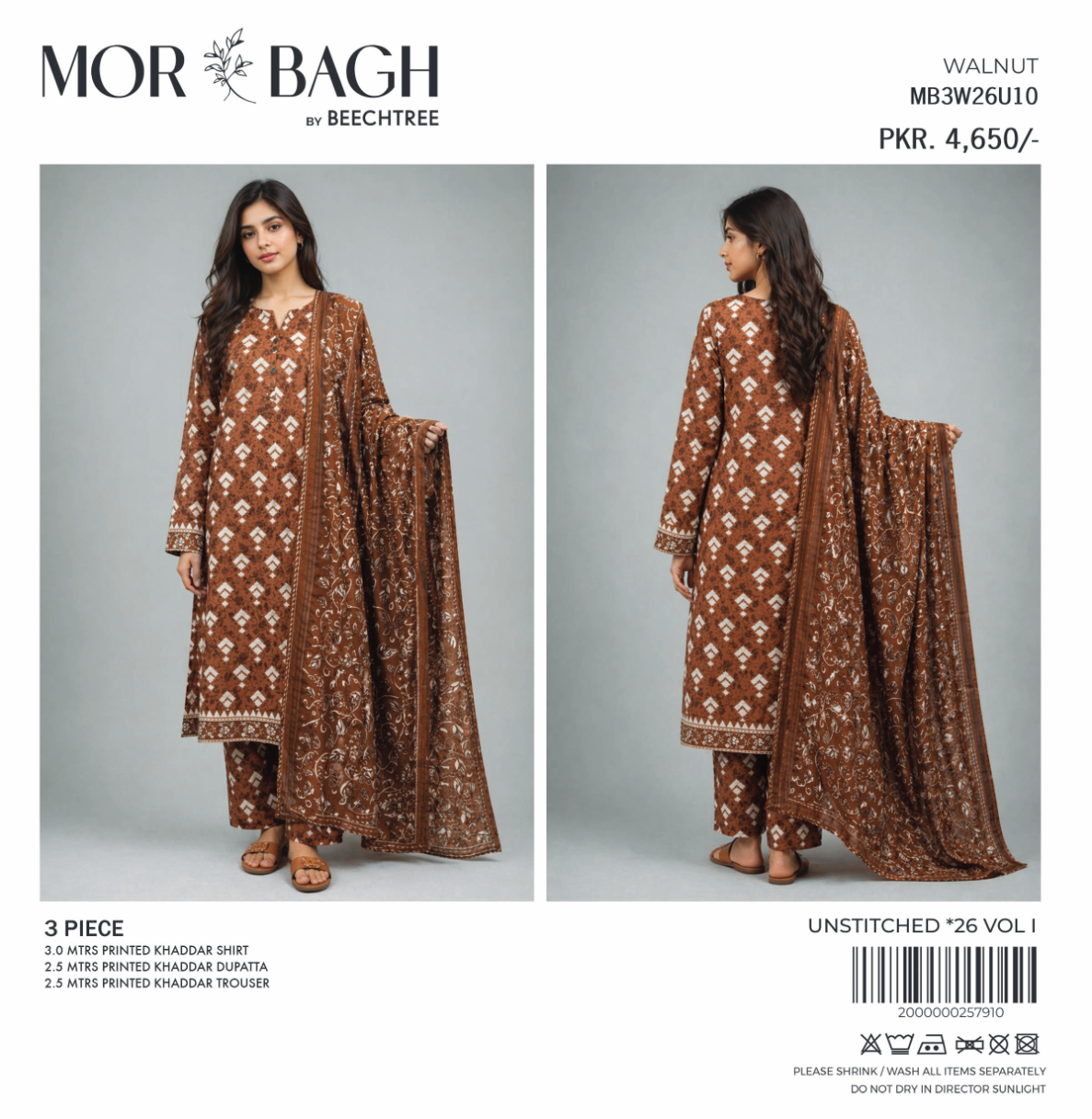 Bechtree Khaddar 3 Piece